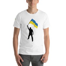 Ukraine Supporter waving Flag Short-sleeve unisex t-shirt
