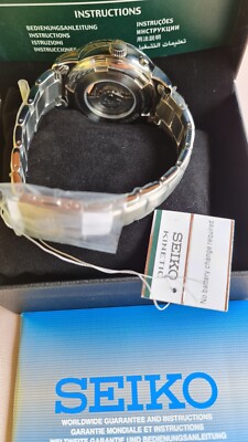 SEIKO Kinetic GMT SUN029P1 Stainless Steel White 100m Date 5M85