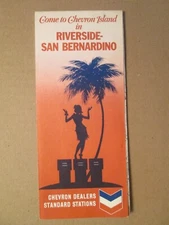 Chevron Standard Oil Map of Riverside-San Bernardino 1969