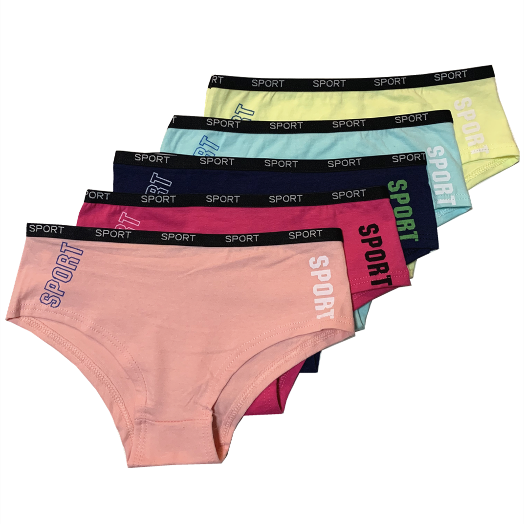 Lot Of 5 Women's Bikini Panties - Floral Lace, Cotton, Breathable - Sizes M, L, XL