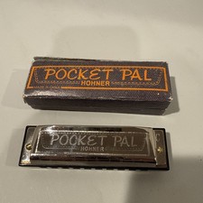 Vintage Hohner Pocket Pal Harmonica In Box Musical Instrument