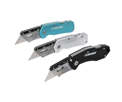 #ad NEW Husky Husky 3pk Lock Back Utility Knife Set Ships Now $19.99