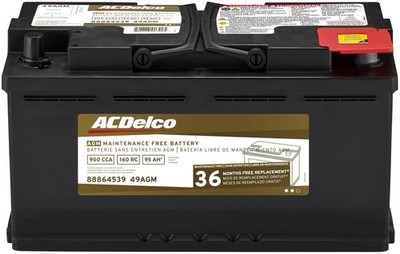 Car Battery AGM 36 Month Warranty BCI Group 49 ACDelco Gold 49AGM 88864539