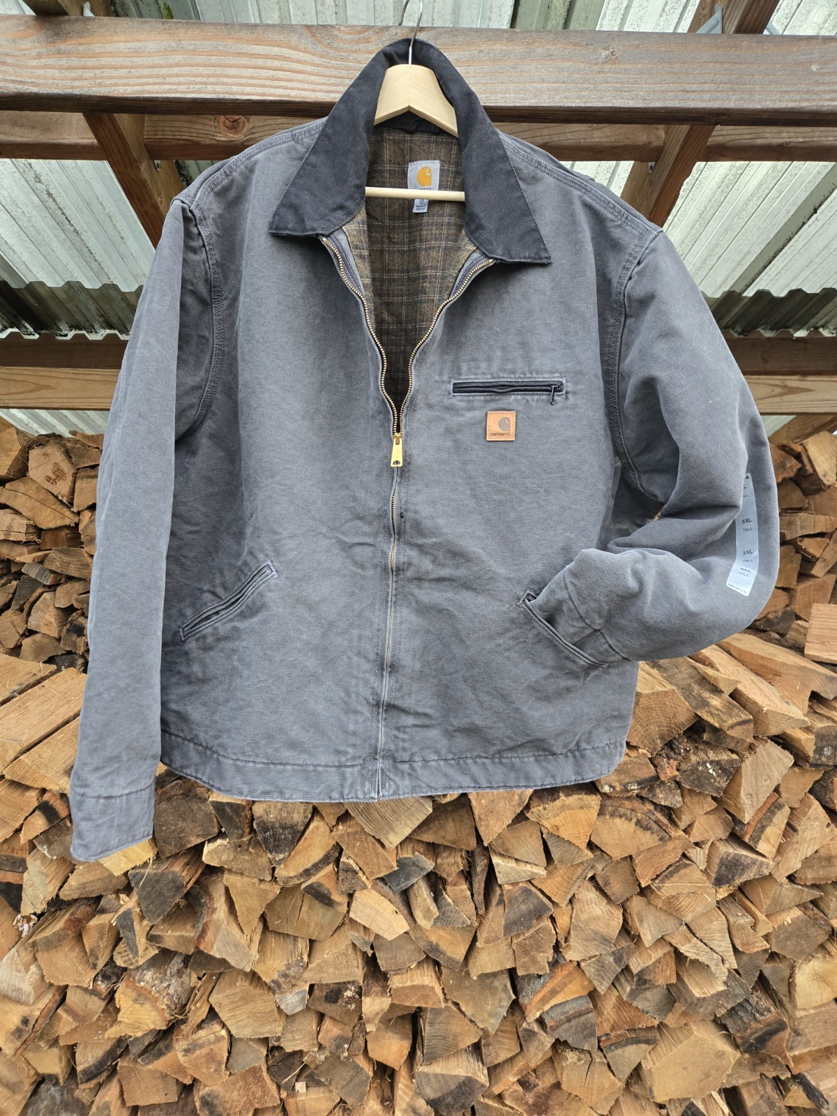 NWOT CARHARTT DETROIT Blanket Lining Jacket J97 GVL Mens 3XL Tall