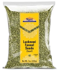 Rani Fennel Lucknowi Seeds (Fine Small Fennel) Whole Spice 7oz (200g)