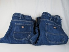 2 Pair Dickies Carpenter Denim Workwear Men's Jeans 40x30 Medium Wash