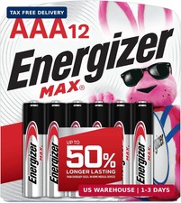 Energizer MAX AAA Batteries 12 Pack , Triple A Alkaline Batteries