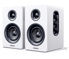 SW208 3" Active Bluetooth 5.0 Bookshelf Speakers (Pair, WHITE)