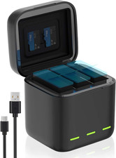 Chargeur Batterie Pour Gopro Hero 12/11/10/9 Black — 3-Canaux Adaptateur De Boît