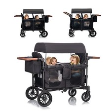 4 Kids Wagon Stroller Push-Pull - Lightweight...