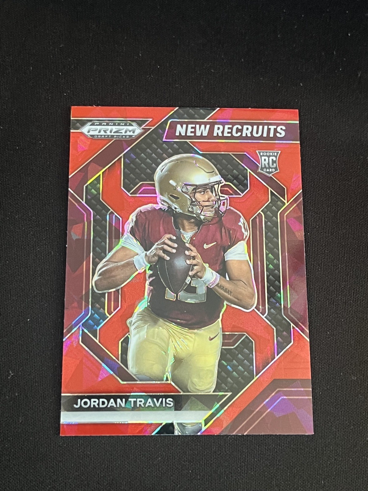 Jordan Travis Panini Prizm Draft Picks New Recruits #NRJTS Red Ice