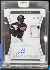 Oscar Colas Encased Patch Auto 8/10 2023 National Treasures Penmanship Chicago