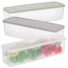 3 Pezzi Contenitori Frigo Alimenti Organizzatore Prodotti Salva Scatola per Cucina