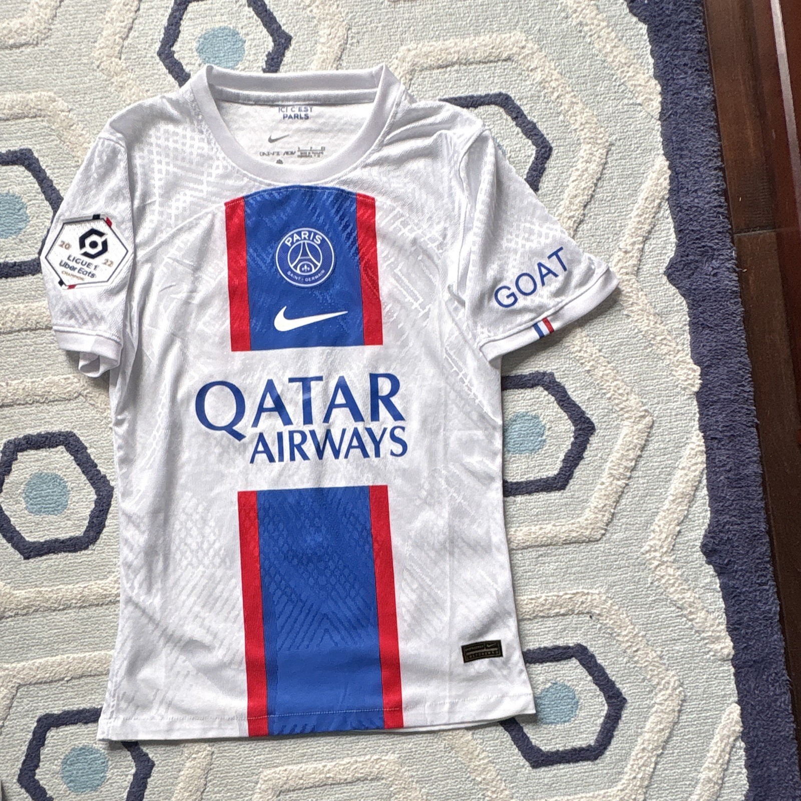Nike PSG Paris Saint-Germain Neymar Jr #10 Dri-FIT ADV White Jersey M