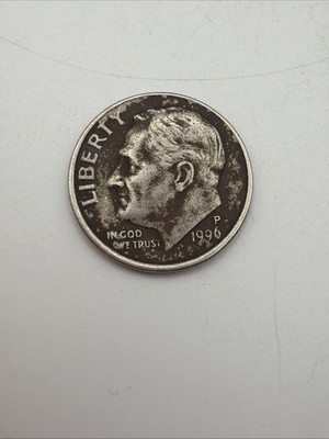 1996 P Roosevelt Dime - Black Beauty D.D.O Improperly Annealed - Free Shipping