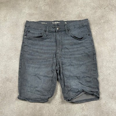 Goodfellow & Co Denim Shorts Herren 36'' Slim Fit Stretch Washed Jorts, grau