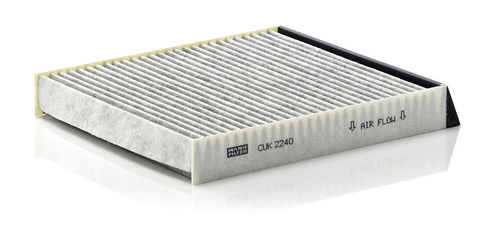 below the glove compartment MANN-FILTER CUK 2240 Filter, cabin air for RENAULT