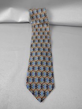 Jos A Bank Corporate Collection Blue Chain Links 100% Silk Tie Made In USA