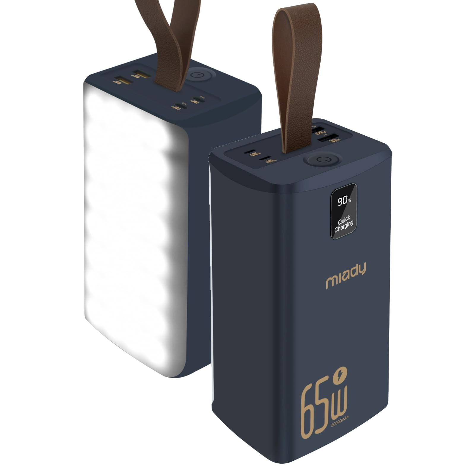 50000mAh Power Bank, PD 65W Portable Charger Fast Charging with LED Beads & D...