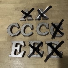 Galvanized Metal 3D Industrial Alphabet Wall Letters 3.75 ' inch