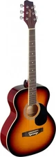 4/4 sunburst auditorium acoustic guitar with linden top