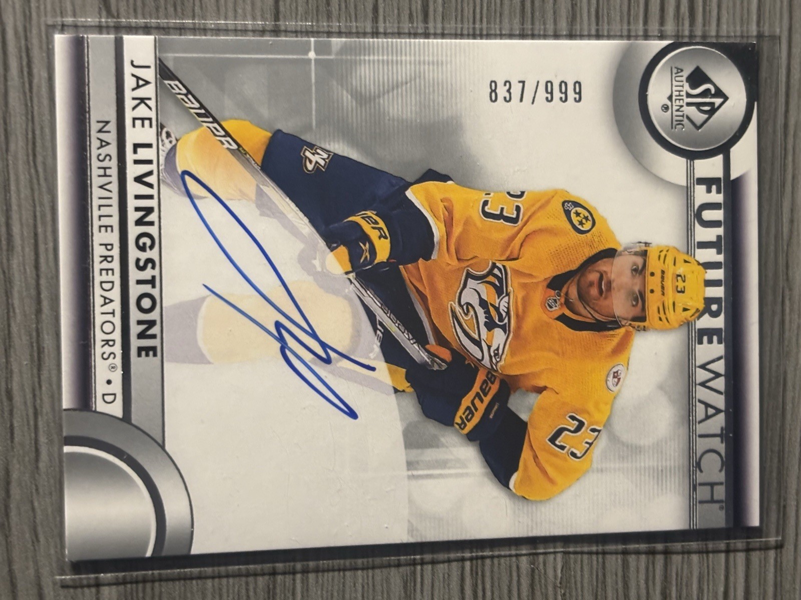 2023-24 SP Authentic Hockey #149 Jake Livingstone Future Watch Auto /999