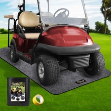 Golf Cart Parking Mat Garage Floor Mat Compatible with EZGO, Club Car, Yamaha...