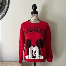 Disney Mickey Mouse Peeking Crewneck Sweatshirt Women's size M