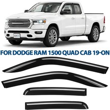 CLIM ART Rain Guards Vent Visors Shade for 2019-2026 Dodge Ram 1500 Quad Cab