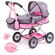 Bayer: Smarty Modern Doll's Pram Set with Travel Bed for 18" Dolls - Includes...