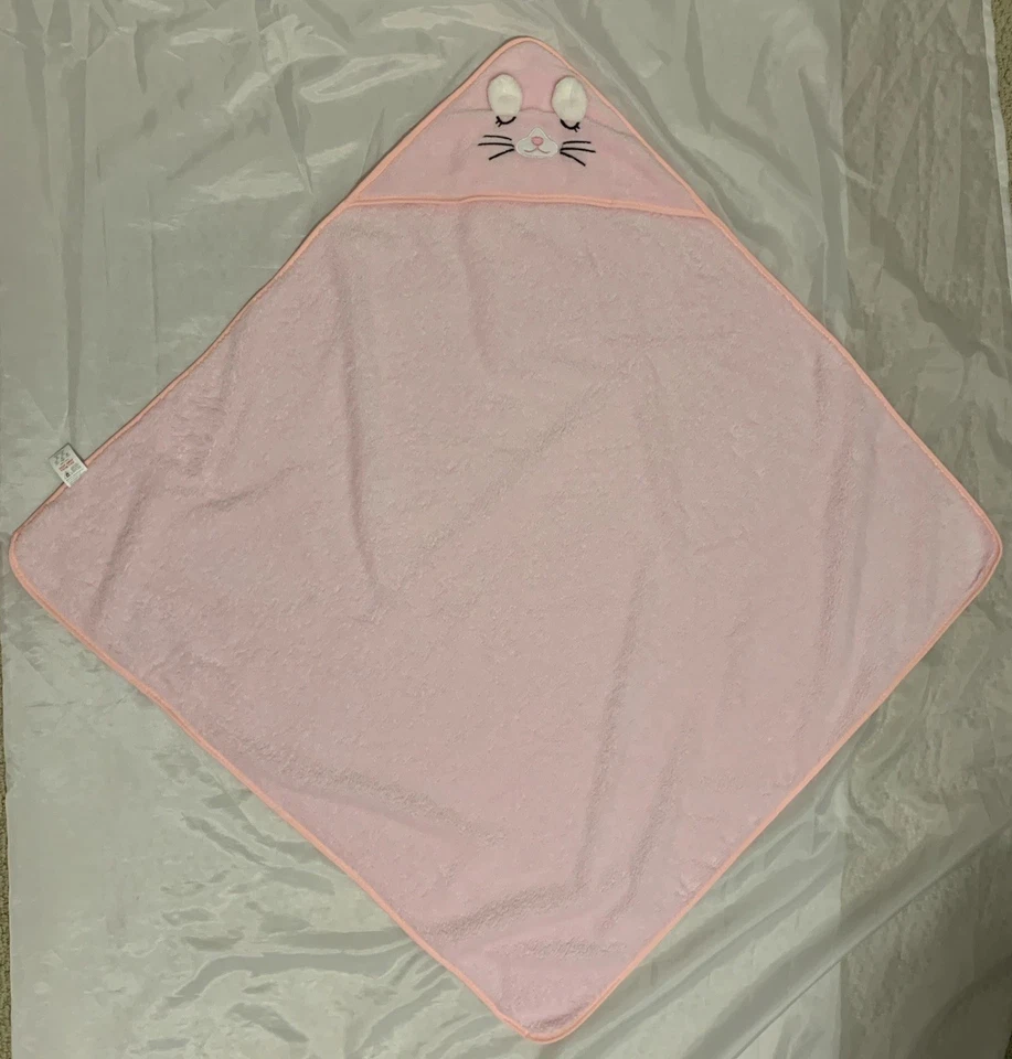 Toalla de baño con capucha para bebé pequeño gato rosa 80 cm 31 pulgadas suave nueva sin etiquetas Foto 2 de 4