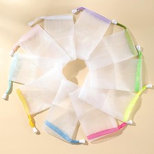 10 PCS Exfoliating Mesh Soap Pouch Double Layer Thicken Foam Net Soap Saver Sack