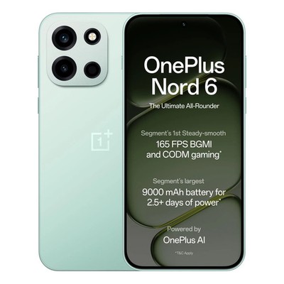 OnePlus Nord 6 (12 GB + 256GB  Green) Snapdragon 8s Gen 4 NFC Global Version.