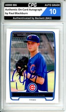 Authentic On-Card Autograph Signed by Paul Blackburn CPG Auto Grade 10