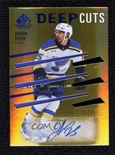 2023 Upper Deck SP Game Used Deep Cuts 5/75 Tier 1 Jordan Kyrou #DC-97 Auto 1q2