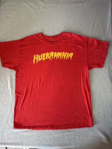 WWE Hulk Hogan Hulkamania Red T-Shirt XL Authentic Wrestling Tee