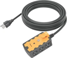 6-Outlet Heavy Duty Power Strip, 25FT Long Extension Cord, 14/3C Gauge, SJT W, 1