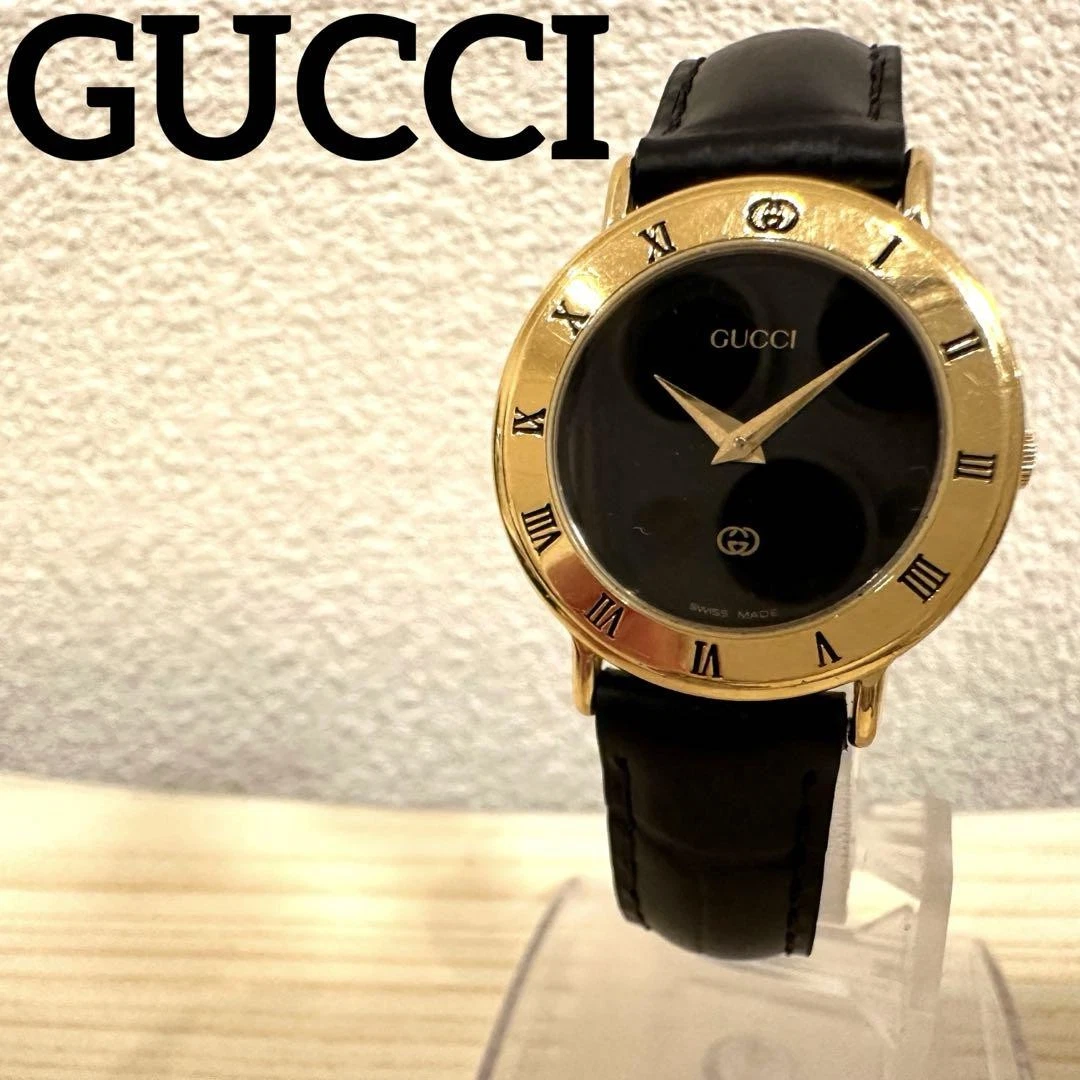 Montre Gucci 3000L Ceinture Pile Produit Fonctionnel Or