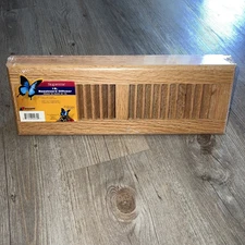 Accord Supreme Baseboard Register diffuser 15" light oak finish Solid Oak Wood