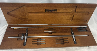 L.S. Starrett C251C Steel Beam Trammel Set w/ C251D 20'' Extension Machinist Tool