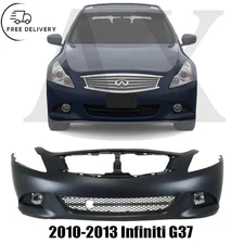 Front Bumper Cover & Grille Assembly Kit For 2010-2013 Infiniti G37