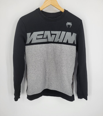 Venum Sweatshirt Mens S Black Gray Colorblock Crewneck MMA Athletic