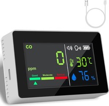 Portable 3 in 1 Carbon Monoxide Detector Carbon Monoxide Alarm Rechargeable with