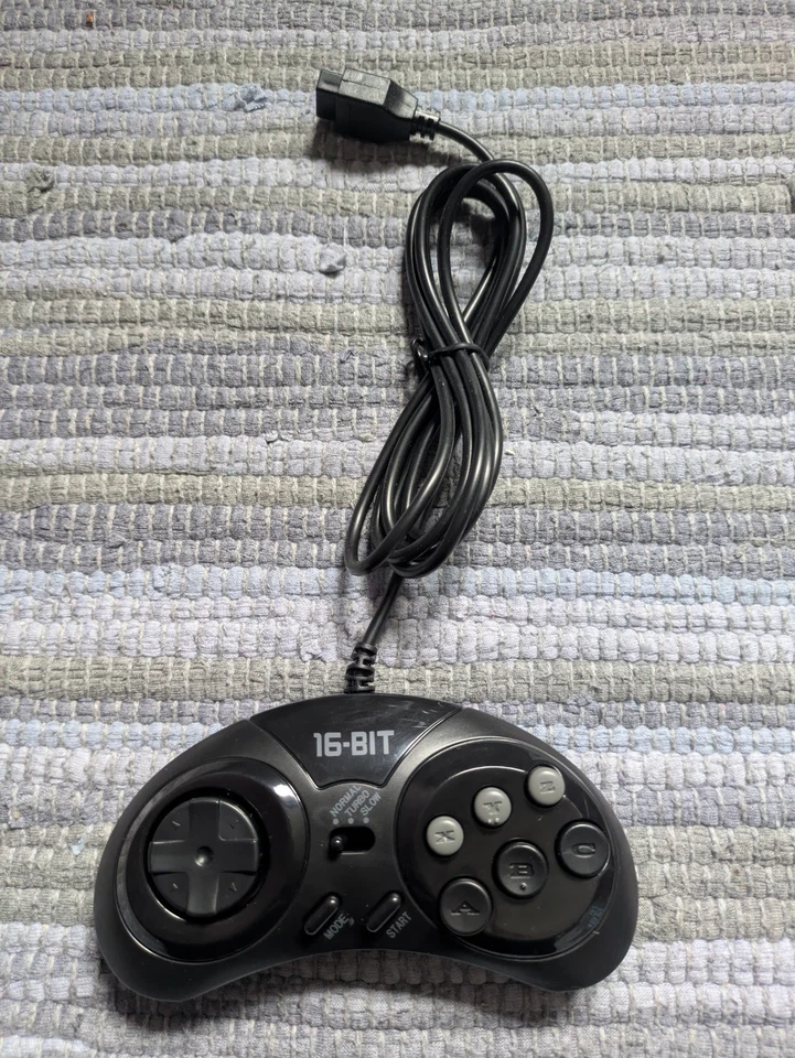 6 Button Gamepad Controller For SEGA MEGADRIVE & GENESIS Turbo and Slow Function - Image 2 of 4