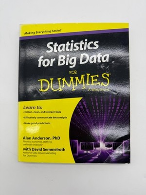 Statistics for Big Data For Dummies Anderson, Alan Good Book 0 paperback