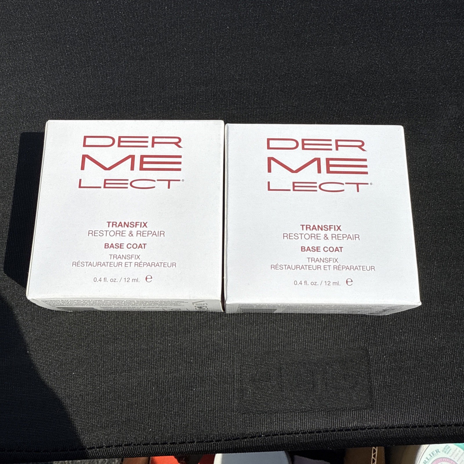 2x Dermelect Transfix Nail Restore and Repair Base Coat 0.4 fl oz