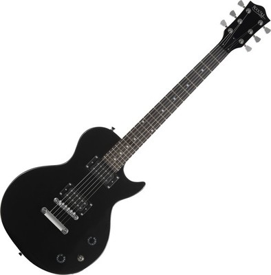 Rocktile L-100 E-Gitarre 2 Humbucker Korpus Linde Ahorn Hals 2,5m Kabel schwarz