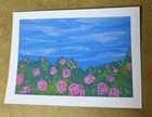 ACEO Original Rose Bush Painting In Acrylic Miniature Art Trading Card — photo 4