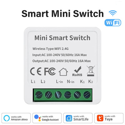 Smart Wifi/Zigbee 3.0 Switch 16A 20A Module Relay Breaker 2-Way Control Work wit