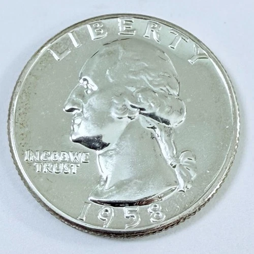 1958 Washington Quarter- 90% Silver- Choice Gem Proof #7212